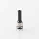 Taifun Boreas P-Line Style 510 Drip Tip - Black, Stainless Steel + POM, for MTL Vaping