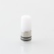 Taifun Boreas Style 510 Drip Tip - White, Stainless Steel + POM, for MTL Vaping