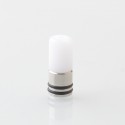 Taifun Boreas Style 510 Drip Tip - White, Stainless Steel + POM, for MTL Vaping