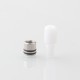 Taifun Boreas Style 510 Drip Tip - White, Stainless Steel + POM, for MTL Vaping