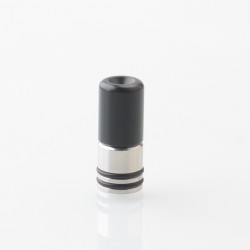 Taifun Boreas Style 510 Drip Tip - Black, Stainless Steel + POM, for MTL Vaping