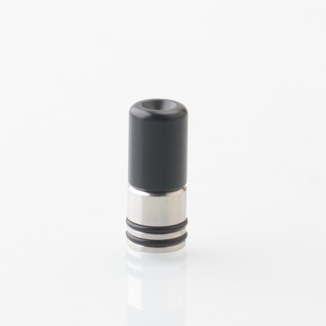Taifun Boreas Style 510 Drip Tip - Black, Stainless Steel + POM, for MTL Vaping