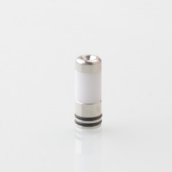 Taifun Boreas Pro Style 510 Drip Tip - White, Stainless Steel + POM, for MTL Vaping