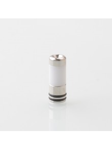 Taifun Boreas Pro Style 510 Drip Tip - White, Stainless Steel + POM, for MTL Vaping