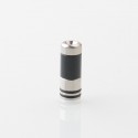 Taifun Boreas Pro Style 510 Drip Tip - Black, Stainless Steel + POM, for MTL Vaping