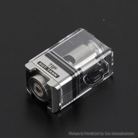 Authentic YFTK VIP-D Film Dot Tank for DotMod dotAIO Mod - Silver, Compatible with 857 + TMD + PNP + GTX Core Coil