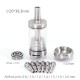 SXK Minister Style MTL RTA Rebuildable Tank Atomizer - Silver, 4.5ml, Air Pin 0.8 / 1.0 / 1.2 / 1.4 / 1.5 / 1.6 / 2.0mm, 20mm