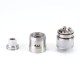SXK AUCTANE Style RDTA Rebuildable Dripping Tank Atomizer - Silver, 3.5ml, 22mm Diameter