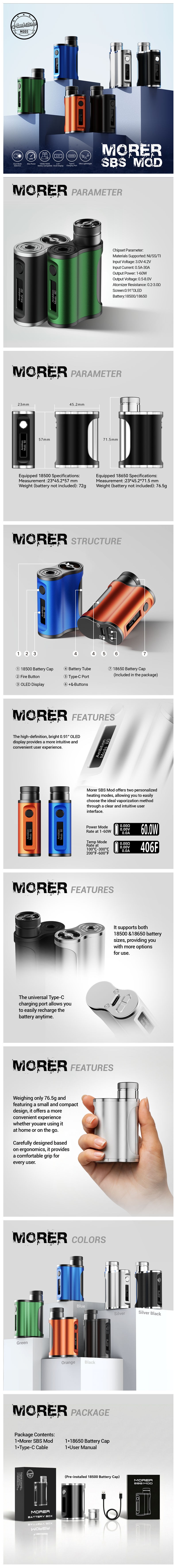 Authentic Ambition Mods Morer 60W SBS Box Mod