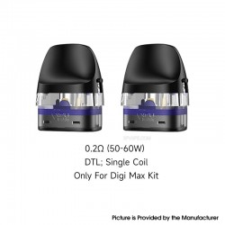 [Ships from Bonded Warehouse] Authentic GeekVape J Pod Cartridge for Digi Max Kit - 0.2ohm (2 PCS)