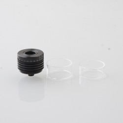 Rekavape Replacement Short Top Full Tank Tube Se for Kuma / Vico Style RTA - Black, Stainless Steel + Glass
