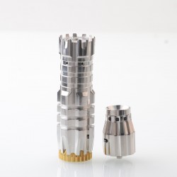 Comp Lyfe Comply Predator Style Mechanical Mech Mod - Silver, Stainless Steel, 1 x 18650