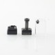 YFTK DotShell 2 DotShell2 Style RBA Tank Kit for dotMod dotAIO V1 / V2 AIO Pod - Black, 1.0, 1.2, 1.3, 1.5, 2.0mm