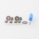 YFTK DotShell 2 DotShell2 Style RBA Tank Kit for dotMod dotAIO V1 / V2 AIO Pod - Silver, 1.0, 1.2, 1.3, 1.5, 2.0mm