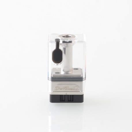 YFTK DotShell 2 DotShell2 Style RBA Tank Kit for dotMod dotAIO V1 / V2 AIO Pod - Silver, 1.0, 1.2, 1.3, 1.5, 2.0mm