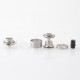 Kalibr Style MTL / RDL RTA Rebuildable Tank Atomizer - Silver, 4.5ml, Air Pin 1.2, 1.5, 1.8, 2.0, 2.5, 2.8, 3.5mm