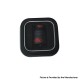 Authentic ThunderHead Creations Blaze Solo RDA Replacement Top Cap with Drip Tip - Black Red, Aluminum + Resin