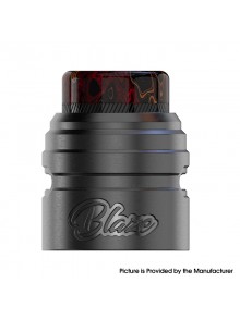 Authentic ThunderHead Creations Blaze Solo RDA Replacement Top Cap with Drip Tip - Gun Metal, Stainless Steel + Resin
