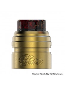 Authentic ThunderHead Creations Blaze Solo RDA Replacement Top Cap with Drip Tip - Gold, Stainless Steel + Resin