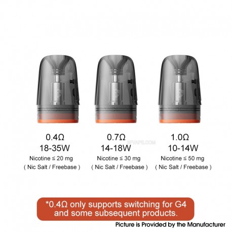 [Ships from Bonded Warehouse] Authentic Voopoo ARGUS Multi-Ohm Pod Cartridge - 3.5ml, 0.4ohm / 0.7ohm / 1.0ohm (3 PCS)