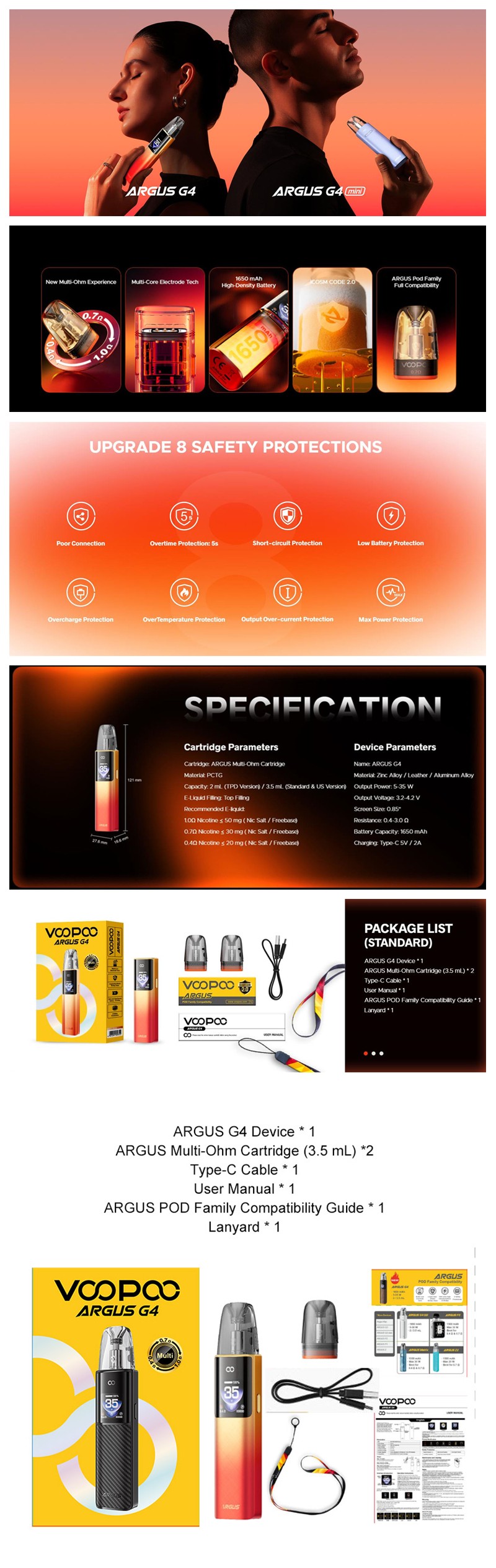 VOOPOO Argus G4 35W Pod System Kit