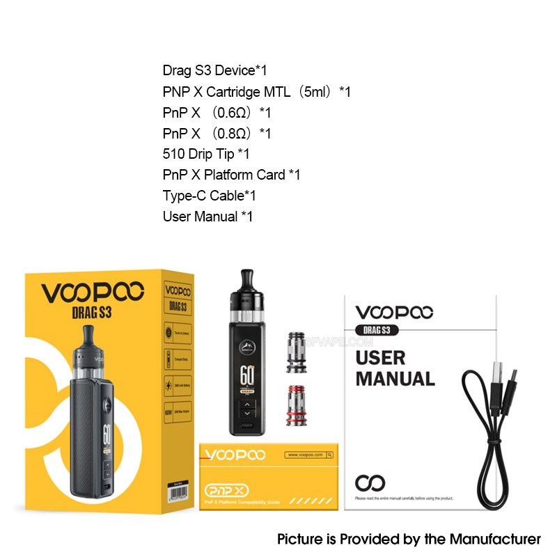Buy Authentic VOOPOO Drag S3 60W Box Mod Kit with PnP X MTL Pod 5ml Pink Buy Authentic VOOPOO Drag S3 60W Box Mod Kit with PnP X MTL Pod 5ml Pink