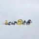 RekaVape Four One Five 415V2 415 V2 Style Short MTL RTA Atomizer - Silver, 316SS + PEI, 22mm, Diameter
