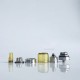 RekaVape Four One Five 415V2 415 V2 Style Short MTL RTA Atomizer - Silver, 316SS + PEI, 22mm, Diameter
