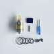 RekaVape Four One Five 415V2 415 V2 Style Short MTL RTA Atomizer - Silver, 316SS + PEI, 22mm, Diameter