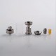 RekaVape Spica Pro Style MTL RTA Rebuildable Tank Atomizer Full Kit - Silver, 316 Stainless Steel, 3ml / 4ml, 22mm Diameter
