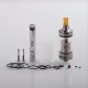 RekaVape Spica Pro Style MTL RTA Rebuildable Tank Atomizer Full Kit - Silver, 316 Stainless Steel, 3ml / 4ml, 22mm Diameter