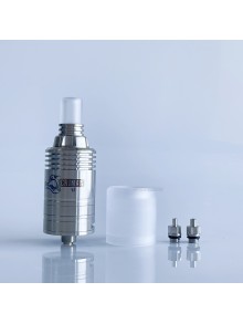 RekaVape Caiman V.4 Style MTL RDA Rebuildable Dripping Atomizer - Silver, 316 Stainless Steel, 22mm Diameter