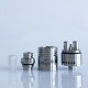 RekaVape Caiman V.4 Style MTL RDA Rebuildable Dripping Atomizer - Silver, 316 Stainless Steel, 22mm Diameter