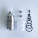 RekaVape Caiman V.4 Style MTL RDA Rebuildable Dripping Atomizer - Silver, 316 Stainless Steel, 22mm Diameter