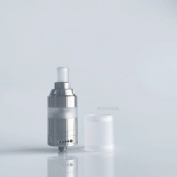 RekaVape KA V8 Style RTA Rebuildable Tank Atomizer w/ Full Tank Kit - Silver, 316 Stainless Steel, 5ml, 22mm Diameter