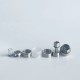 RekaVape KA V8 Style RTA Rebuildable Tank Atomizer w/ Full Tank Kit - Silver, 316 Stainless Steel, 5ml, 22mm Diameter