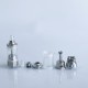 RekaVape By-ka V9 Style RTA Rebuildable Tank Atomizer - Silver, 5.0ml, Air Pins 1.2 / 1.4 / 1.7mm, 22mm Diameter