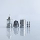 RekaVape By-ka V9 Style RTA Rebuildable Tank Atomizer w/ Combi Tank Tube - Silver, 3.0ml, Air Pins 1.2 / 1.4 / 1.7mm, 22mm Dia