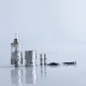 RekaVape By-ka V9 Style RTA Rebuildable Tank Atomizer w/ Combi Tank Tube - Silver, 3.0ml, Air Pins 1.2 / 1.4 / 1.7mm, 22mm Dia
