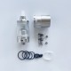 RekaVape By-ka V9 Style RTA Rebuildable Tank Atomizer w/ Combi Tank Tube - Silver, 3.0ml, Air Pins 1.2 / 1.4 / 1.7mm, 22mm Dia