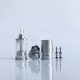RekaVape By-ka V9 Style RTA Rebuildable Tank Atomizer w/ Combi Tank Tube - Silver, 5.0ml, Air Pins 1.2 / 1.4 / 1.7mm, 22mm Dia