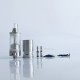RekaVape By-ka V9 Style RTA Rebuildable Tank Atomizer w/ Combi Tank Tube - Silver, 5.0ml, Air Pins 1.2 / 1.4 / 1.7mm, 22mm Dia