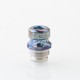 Rekavape Mission XV Mini Nuke V2 Style Integrated Drip Tip + Fire Button Set for dotMod dotAIO V2 Pod - Ebtropic, Titanium + SS
