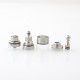 YFTK KF Kayfun Plus Modified Five Pawns Style RTA Atomizer - Silver, 3.5ml, 22mm Diameter
