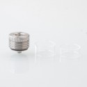 Rekavape Replacement Short Top Full Tank Tube Se for Kuma / Vico Style RTA - Silver, Stainless Steel + Glass
