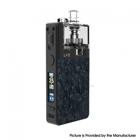 Authentic LVE Orion II Pro 50W Pod Mod Kit RBA + Coil Kit - Black Dark Matter, VW 5~50W, 1900mAh, 4.5ml, 0.4ohm / 0.6ohm