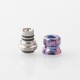 Rekavape Mission XV Mini Nuke V2 Style Boro BB Drip Tip Set for BB / Billet Boro Mod - Digigrid, Titanium + Stainless Steel