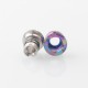 Rekavape Mission XV Mini Nuke V2 Style Boro BB Drip Tip Set for BB / Billet Boro Mod - Digigrid, Titanium + Stainless Steel