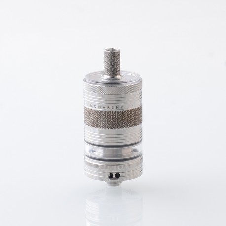 Rekavape Monarchy OST-R Moyard Style MTL RTA Atomizer - Silver, 316SS + PC + PCTG, 4.5ml, Air Pin 1.0, 1.2, 1.5, 1.8mm, 22mm