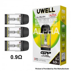 [Ships from Bonded Warehouse] Authentic Uwell Caliburn GPP Alpha Cartridge for Caliburn G5- 0.9ohm, 3.0ml, Top Refill (3 PCS)